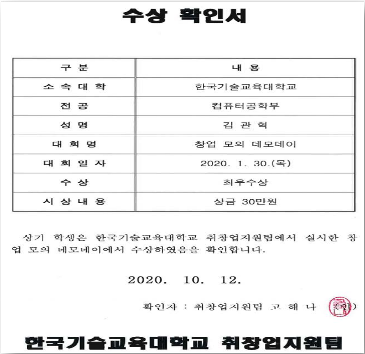 창업 모의 데모데이